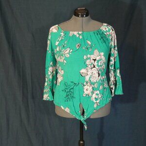Green floral shirt size XL
